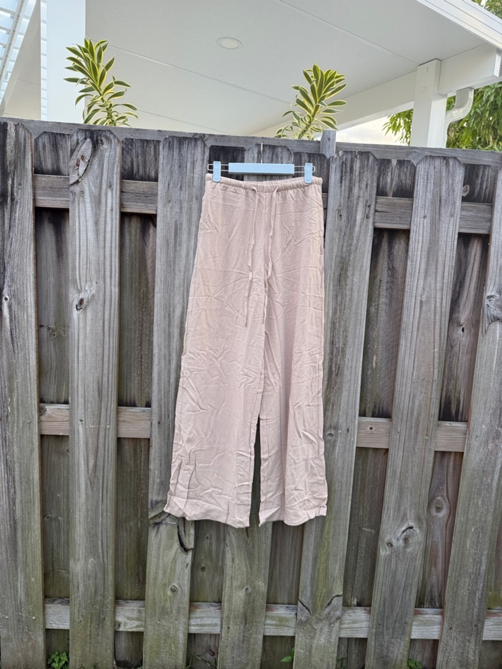 Amazon Women's Wide Leg Pants in Light Beige